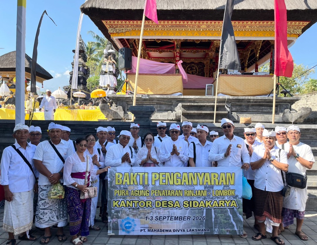 Bakti Penganyaran ring Pura Penataran Agung Rinjani