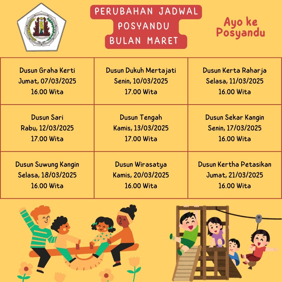 JADWAL POSYANDU PERUBAHAN BULAN MARET 2025
