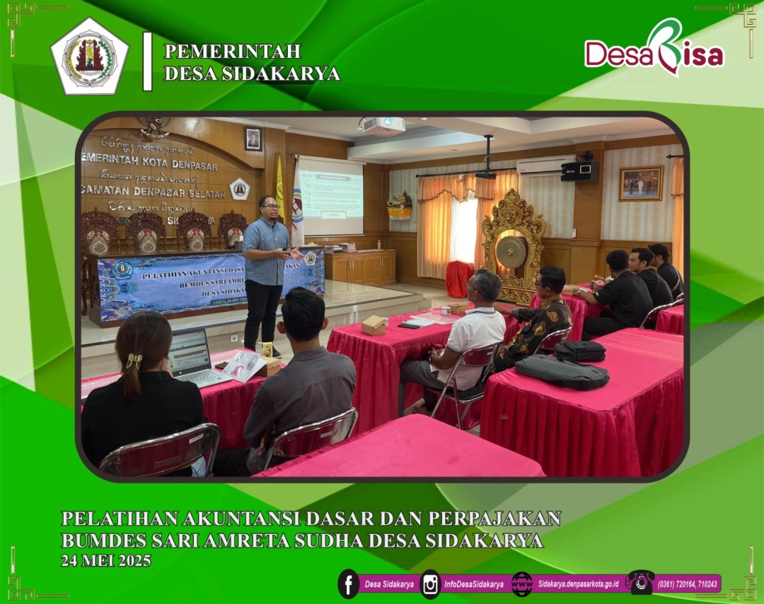 Kegiatan Pelatihan Akuntansi Dasar dan Perpajakan Bumdes Sari Amreta Sudha