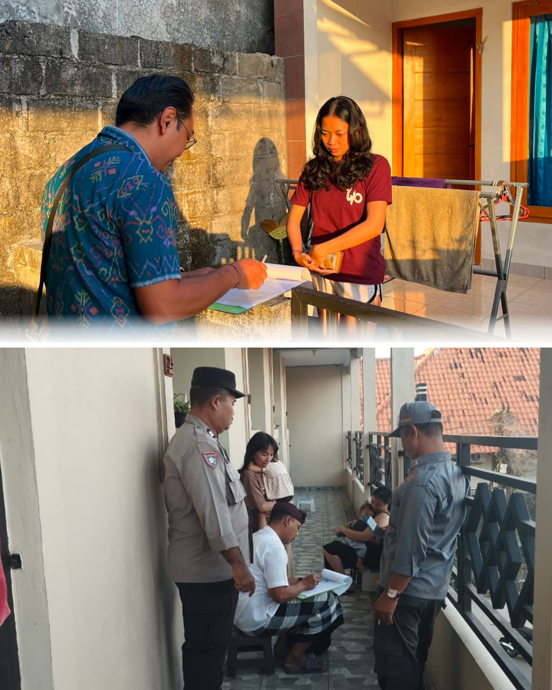 Kegiatan Pendataan Penduduk Non Permanen yang berlokasi di wilayah dusun Graha Kerti, Suwung Kangin, dan Kerta Sari