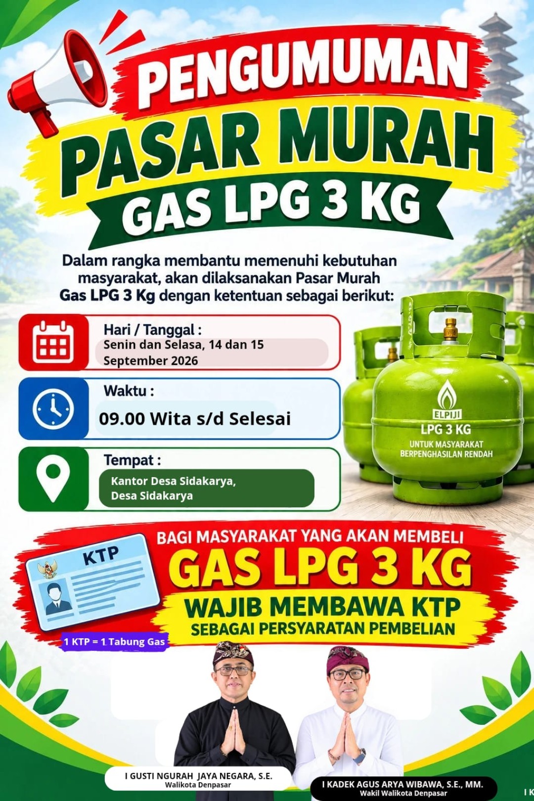PASAR MURAH KHUSUS GAS LPG 3 KG DI KOTA DENPASAR