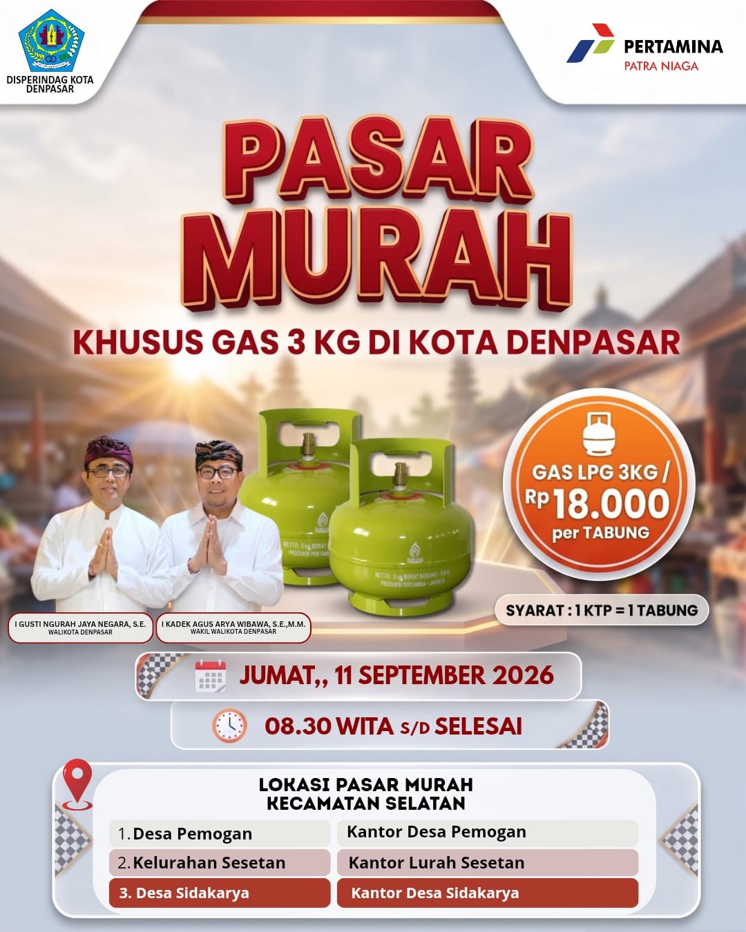 PASAR MURAH KHUSUS GAS LPG 3 KG DI KOTA DENPASAR
