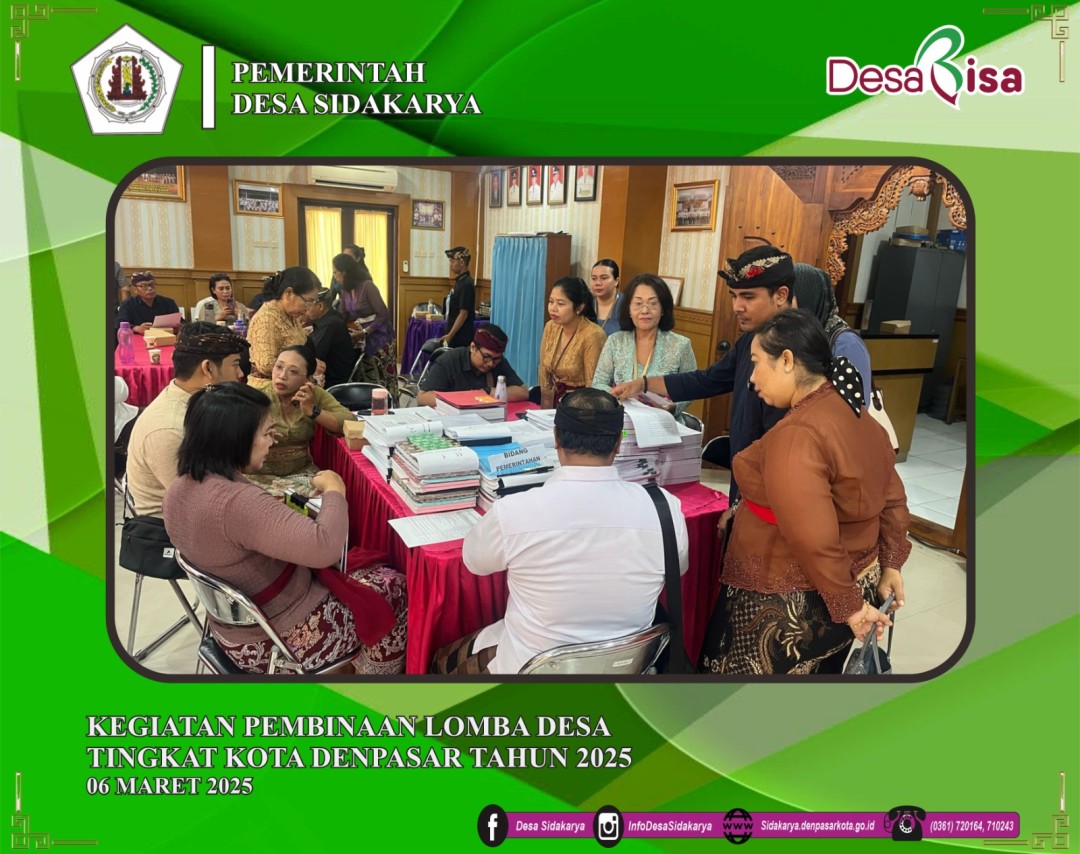 Pembinaan Lomba Desa Tingkat Kota Denpasar