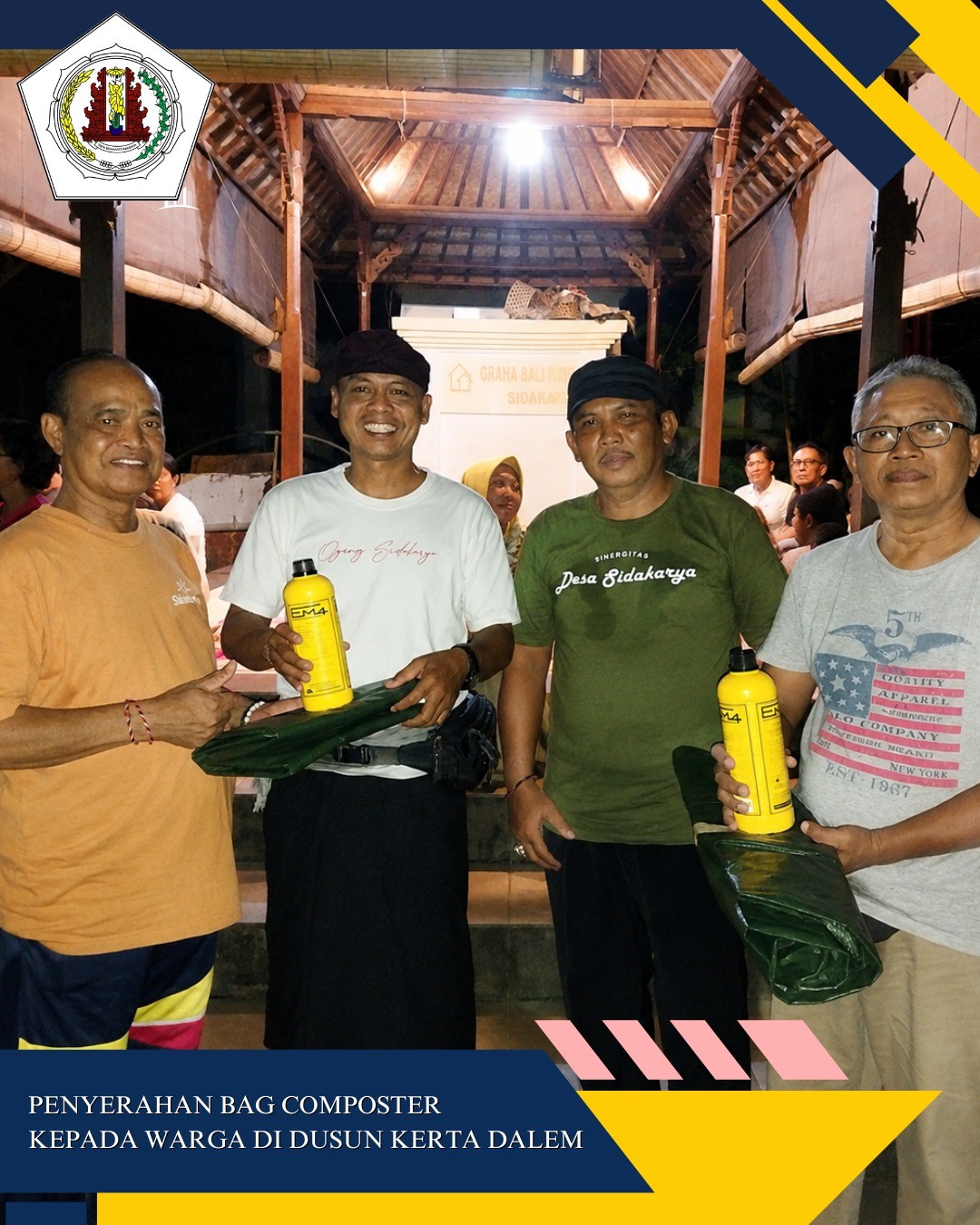 Penyerahan Bag Komposter kepada warga yang berlokasi di Dusun Kerta Dalem