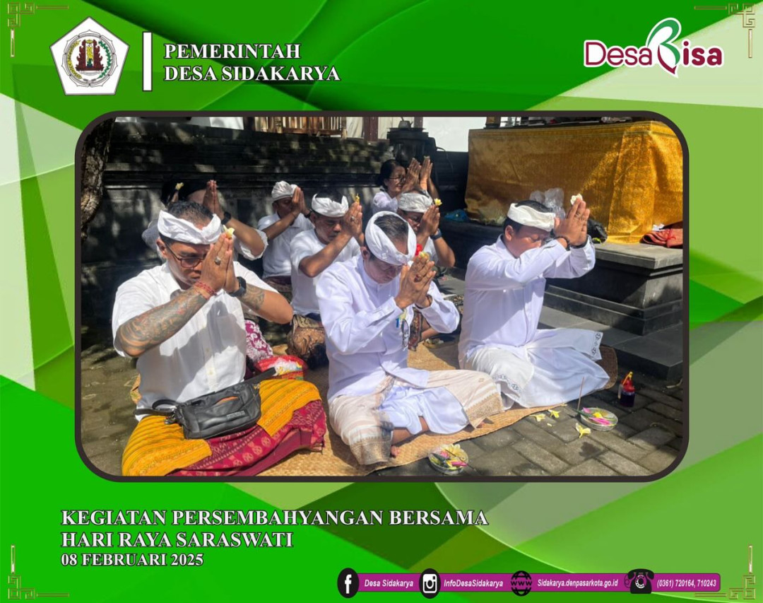 Persembahyangan Bersama ring Pujawali Sang Hyang Aji Saraswati Tahun 2025